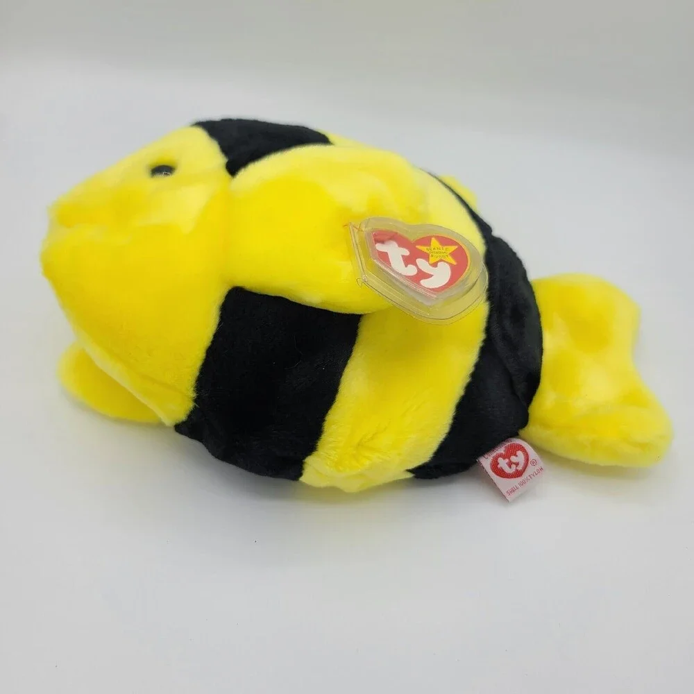 Ty Beanie Buddy Bubbles the Fish Large 10 Inch 1998 Retired Plush Toy